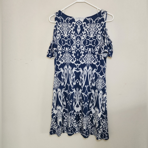 Women's MSK Cold Shoulder Dress Sz Petite Medium - Picture 2 of 6